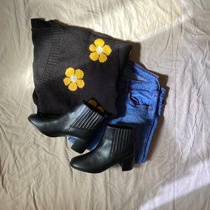 Black ankle boots